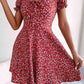 Ditsy Floral Drawstring A-Line Dress