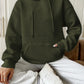 Full Size Textured Drawstring Drop Shoulder Hoodie