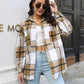LoveByHannah Plaid Button Up Collared Neck Long Sleeve Shirt