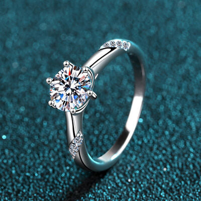 1 Carat Moissanite 925 Sterling Silver Ring 💜