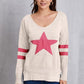 Laura Jay Star Scoop Neck Dropped Shoulder T-Shirt
