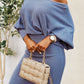 Ruched Lantern Sleeve Dress