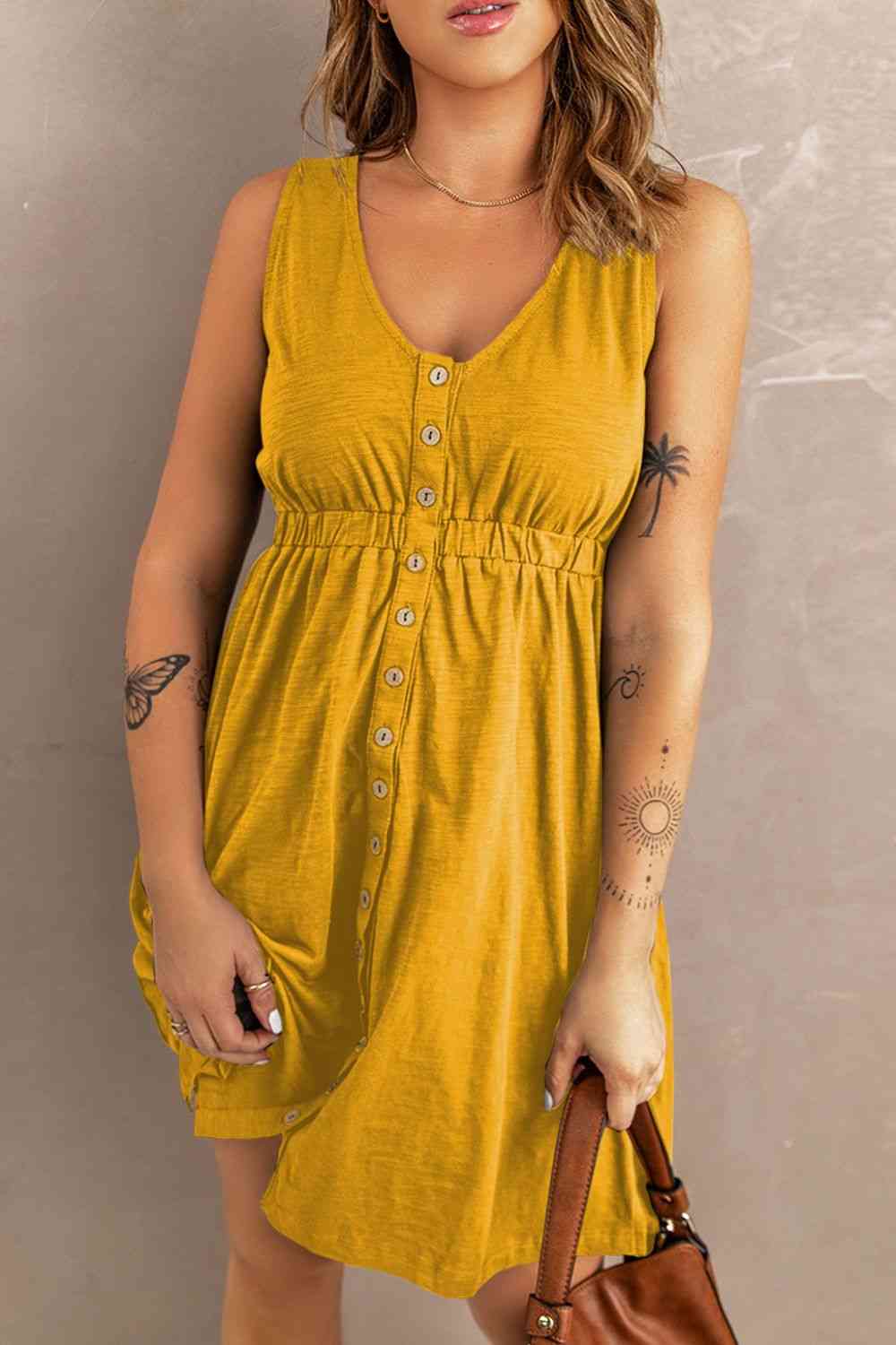 Women's Dana Sleeveless Button Down Mini Magic Dress