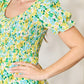 Double Take Smocked Scoop Neck Flounce Sleeve Mini Dress