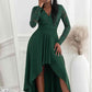 Full Size Lace High-Low V-Neck Dress