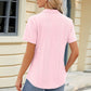 Eyelet Short Sleeve Blouse
