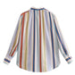 Striped Button Down Lantern Sleeve Shirt