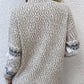 CHRISTMAS Snowflake Pattern Mock Neck Sweater