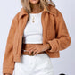 Aaarti&Destiny Long Sleeve Collared Neck Sherpa Jacket