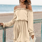 Frill Off-Shoulder Flounce Sleeve Dress