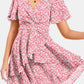 Surplice Neck Flutter Sleeve Dress