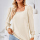 Square Neck Puff Sleeve T-Shirt