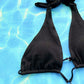 SOSASSY Halter Neck Side Tie One-Piece Swimsuit