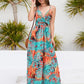 Printed Surplice Spaghetti Strap Dress