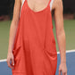 Pocketed Spaghetti Strap Romper