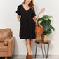 Full Size Double Take V-Neck Flounce Sleeve Tiered Dress