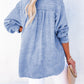 Full Size Buttoned Long Sleeve Blouse