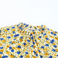 Women's Floral Puff Sleeve Keyhole Blouse