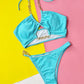 BEACHIN' Halter Neck Chain Detail Two-Piece Bikini Set