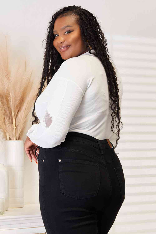 Double Take V-Neck Dropped Shoulder Blouse *