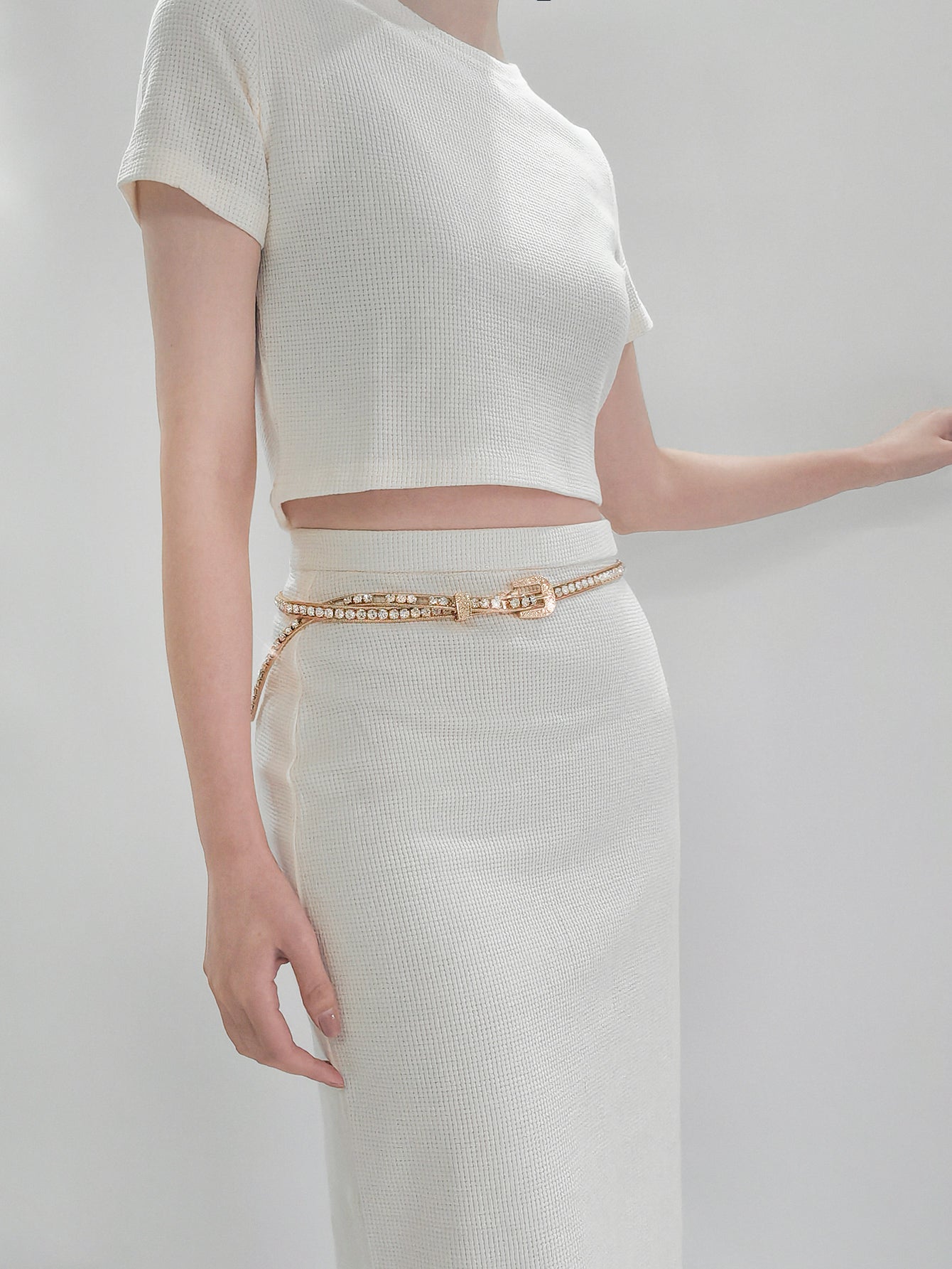 Jessica Anne Beauty Rhinestone Metal Belt