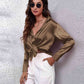 Collared Neck Buttoned Long Sleeve Shirt