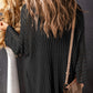 Openwork Open Front Long Sleeve Cardigan