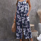 Printed Spaghetti Strap Jumpsuit with Pockets