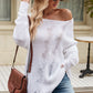 Beauteous Boat Neck Dropped Shoulder Knit Top