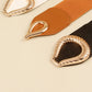 Women's Ribbed Alloy Buckle Elastic Belt
