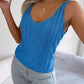 Cable-Knit Scoop Neck Knit Vest