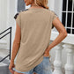 Leopard Round Neck Cap Sleeve T-Shirt