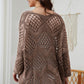 Openwork V-Neck Sweater