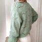 Openwork Button Up Long Sleeve Cardigan