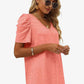 V-Neck Puff Sleeve Tee