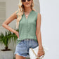 Eyelet Lace Detail V-Neck Tank
