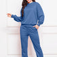 Comfy n' Cozy Round Neck Long Sleeve Sweatshirt and Pants Set