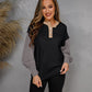 Round Neck Buttoned Knit Top