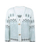 SavannahTree Printed V-Neck Buttoned Cardigan