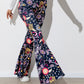 Floral High Waist Flare Leg Pants