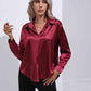 Collared Neck Buttoned Long Sleeve Shirt
