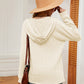 Full Size Half-Button Dropped Shoulder Hoodie