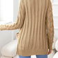 SavannahTree Button Down Cable-Knit Cardigan