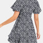 Surplice Neck Flutter Sleeve Dress