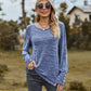 Full Size Round Neck Long Sleeve Buttoned T-Shirt
