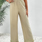 Fringe Detail Wide Leg Pants