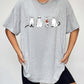Round Neck Short Sleeve Ghost Graphic T-Shirt