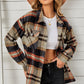 Plaid Pocketed Button Down Shacket