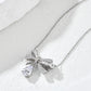 Teardrop Shape 925 Sterling Silver Zircon Pandent Necklace