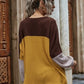 Full Size Color Block Waffle-Knit Long Sleeve Top